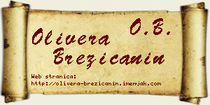 Olivera Brezičanin vizit kartica